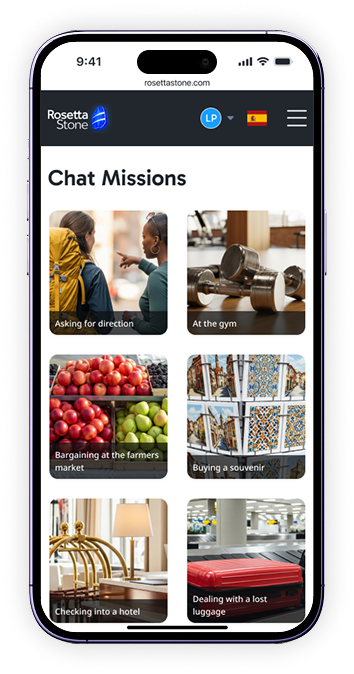 Rosetta Stone phone screen 1