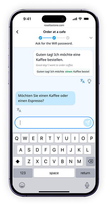 Rosetta Stone phone screen 3